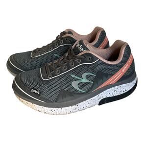 Gdefy Women Athletic Walking Shoes Gray Orange Mesh Comfort Sneakers Size 9 Fit